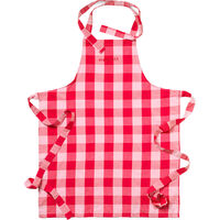 Paola forklæde 80×58 cm, rød/rosa