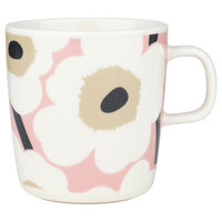 Unikko mugg 4 dl, off white/rosa/sand