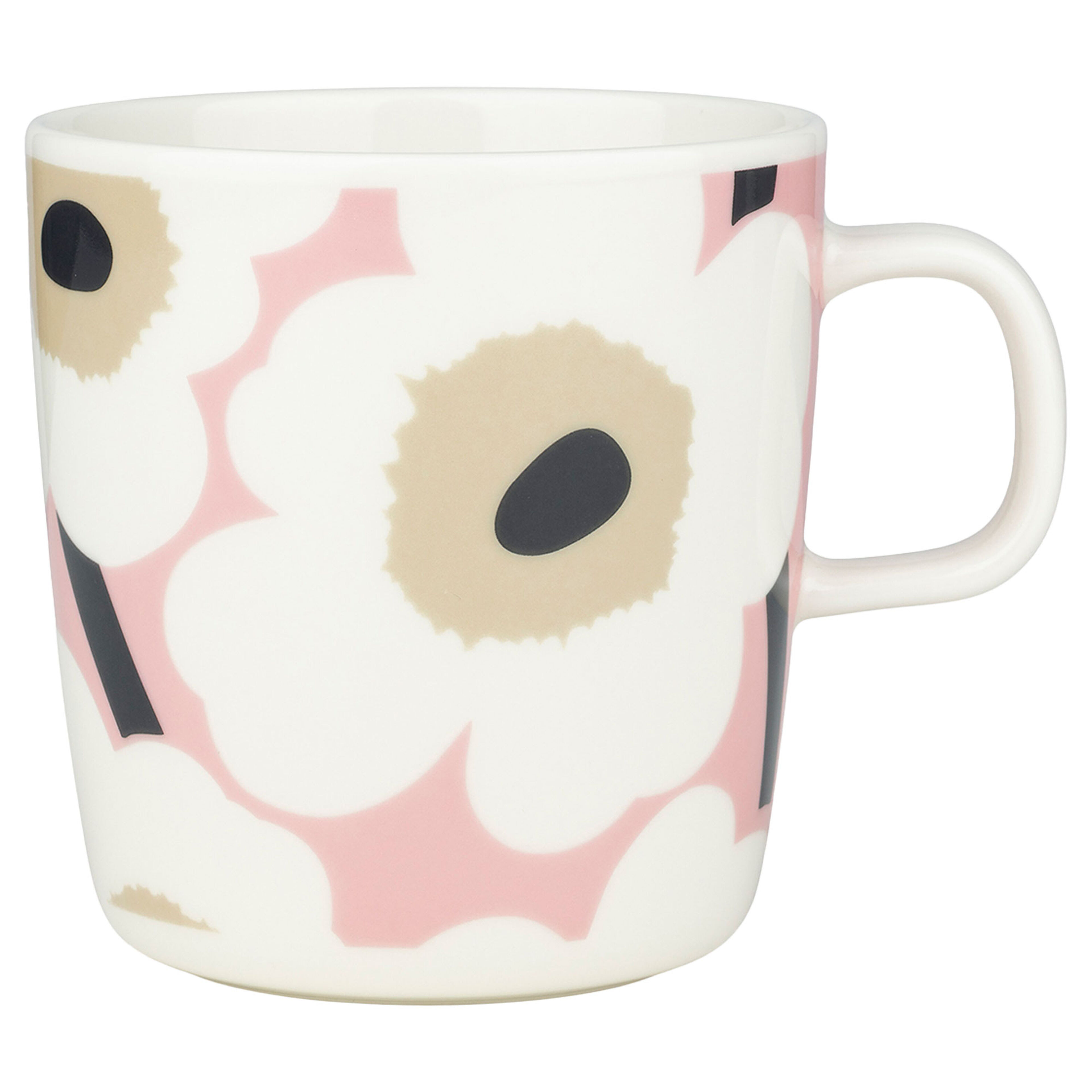 Unikko mugg 4 dl, off white/rosa/sand