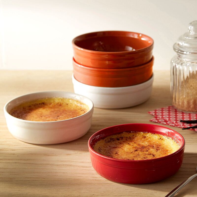 Crème brûlée formar 2 st, röd