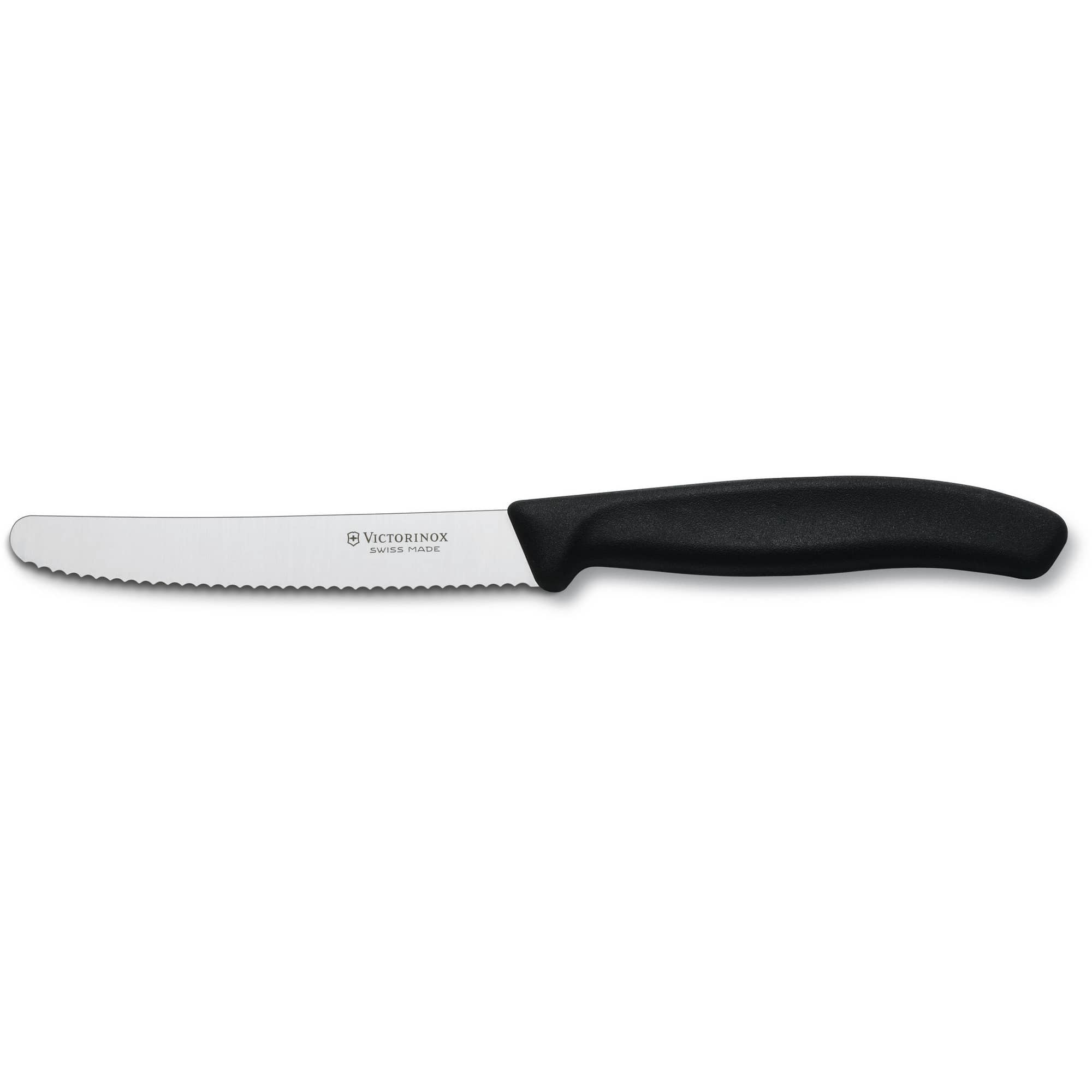 Swiss Classic pølse-/tomatkniv 11 cm Svart