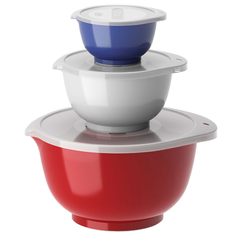 Margrethe sekoituskulhot 3 kpl & 3 kantta,mix 