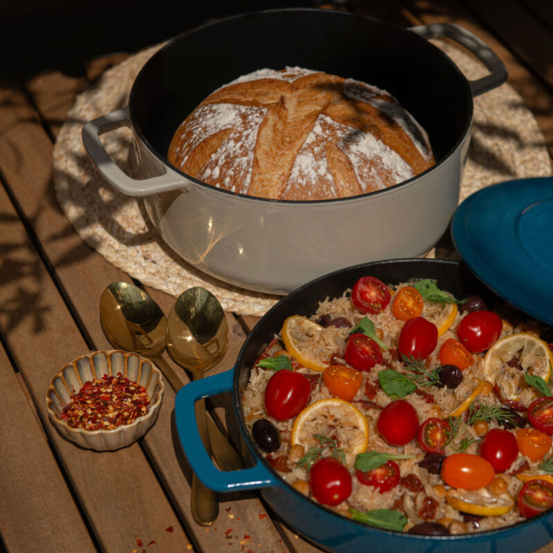 Combekk Støpejernsgryte med lokk 24 cm / 3,8 liter, sand