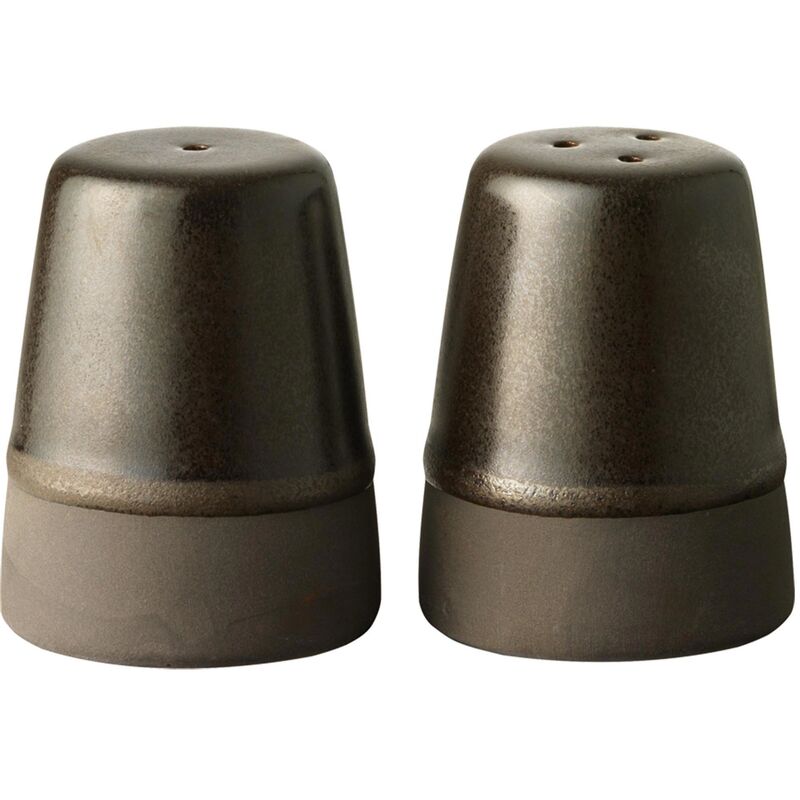 Salt/pebersæt metallisk brun 