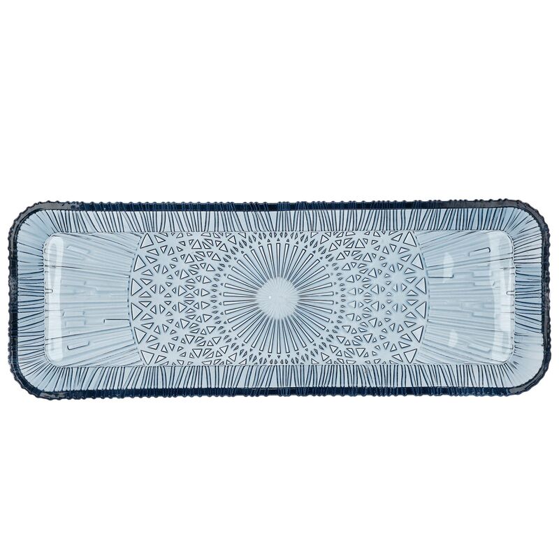 Kusintha serveringsfat 38 x 14 cm, blå