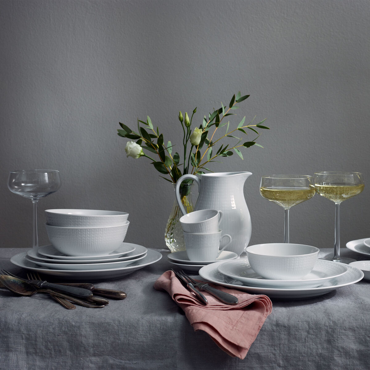 Swedish Grace -kulho 1 L, lumenvalkoinen