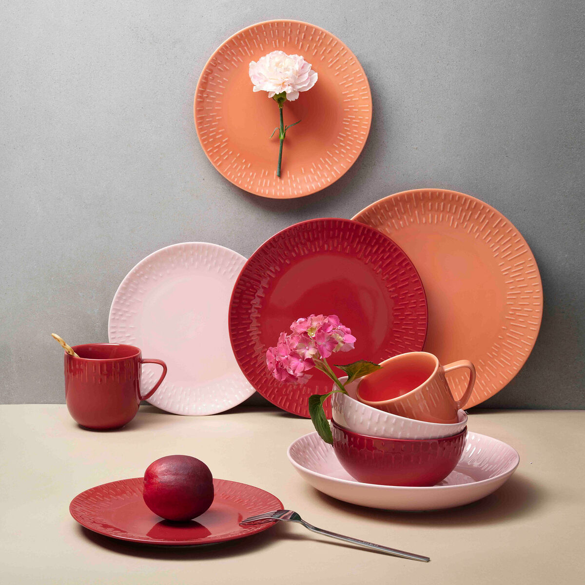 Confetti desserttallerken 21 cm, chili