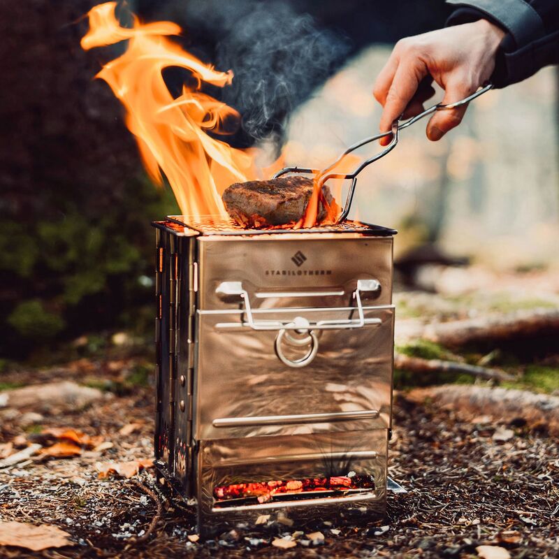 Transportabelt brændefyret stormkøkken