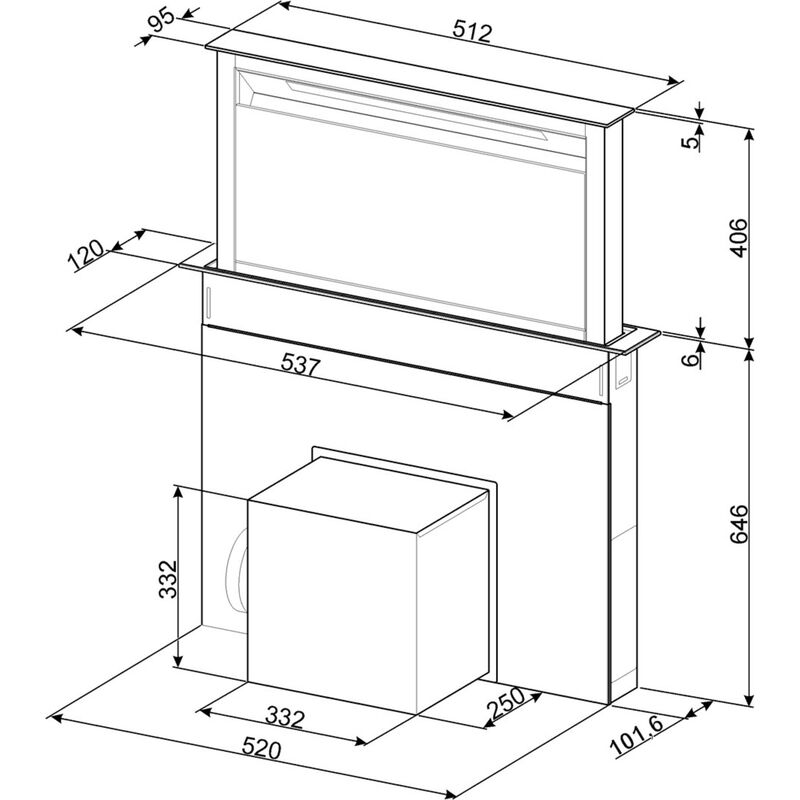 KDD60VXE-3 benkeventilator 60 cm, svart