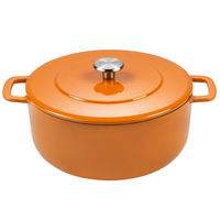Gjutjärnsgryta emaljerad 24 cm. Orange