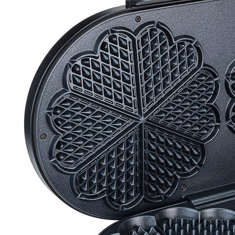 WM6DB-220 Grand Double Vaffeljern, matt svart