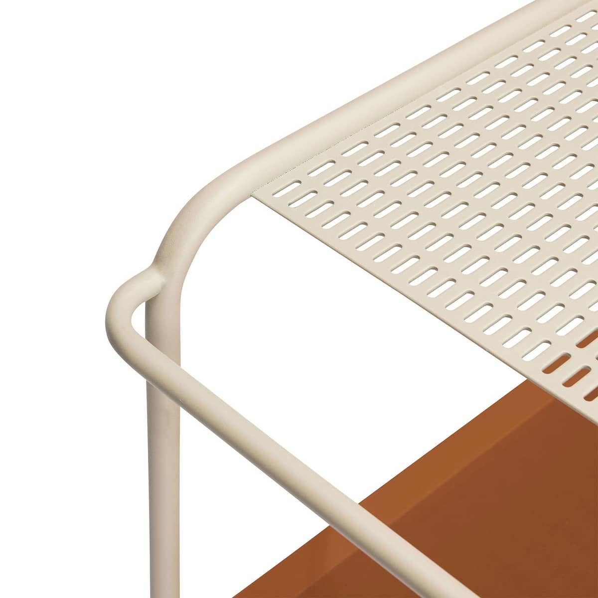 Push serveringsvagn, sand/brun