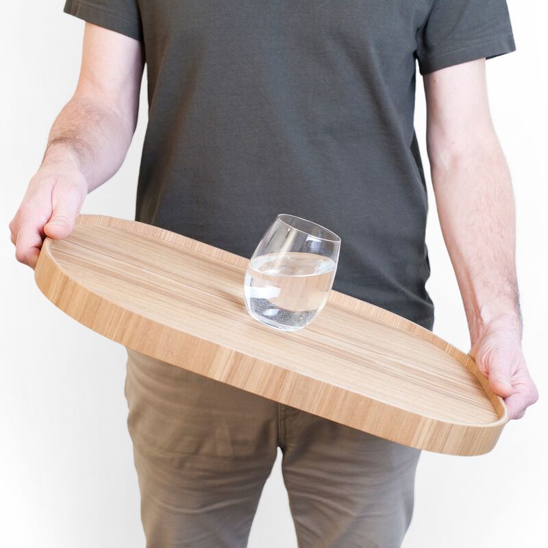 CurveLine tarjoiluvati anti-slip, large, pajupuu/harmaa