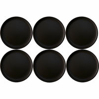 RAW Desserttallerken, Titanium Black 6 stk
