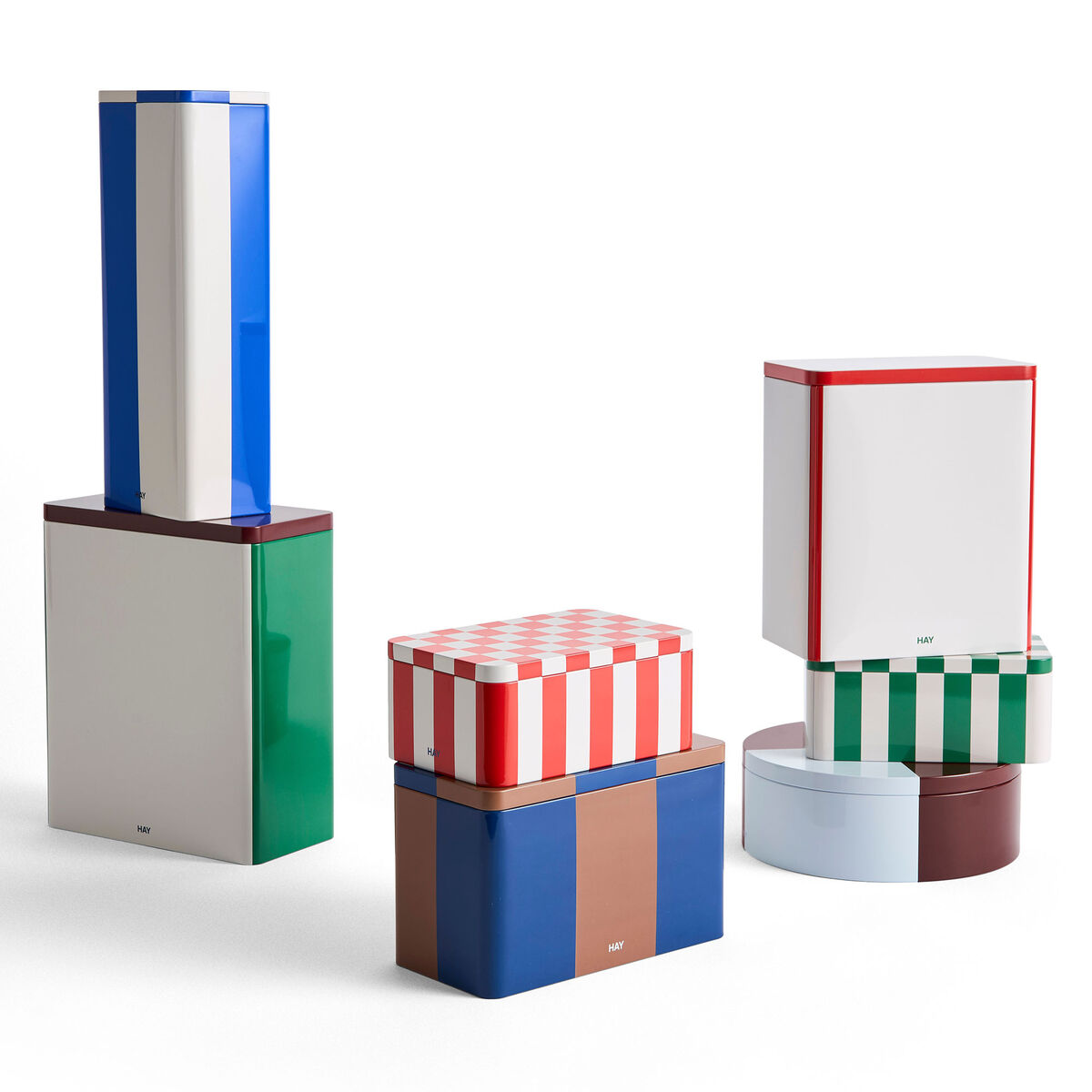 Hay Opbevaringskrukke Plade S Rød Off-White