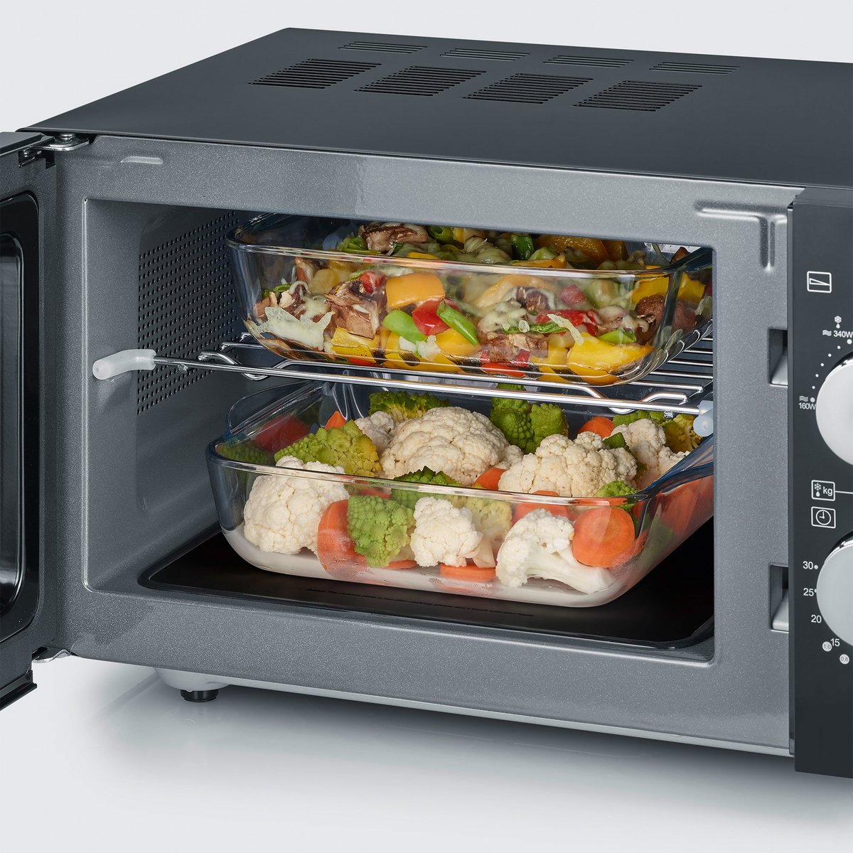 Mikrobølgeovn med keramisk bunnplate, 800 W