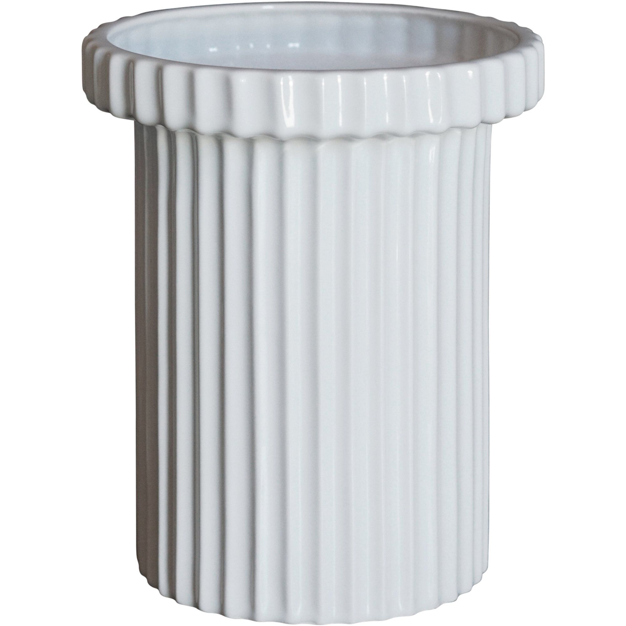 Produktfoto för DBKD Stripe kruka, small, shiny white