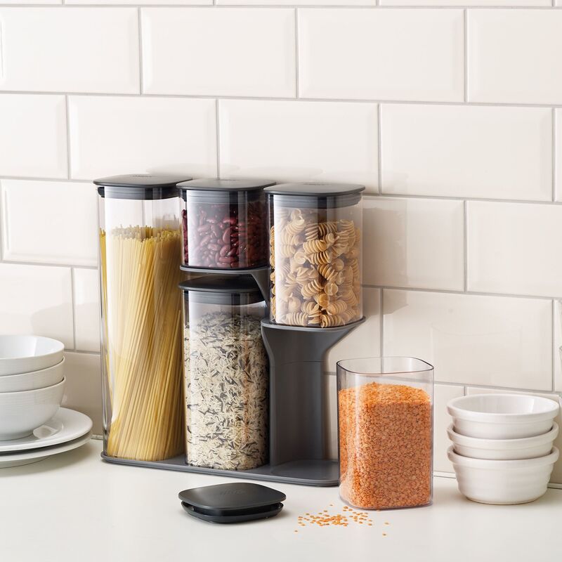 förvaringsset 5 delar, grå