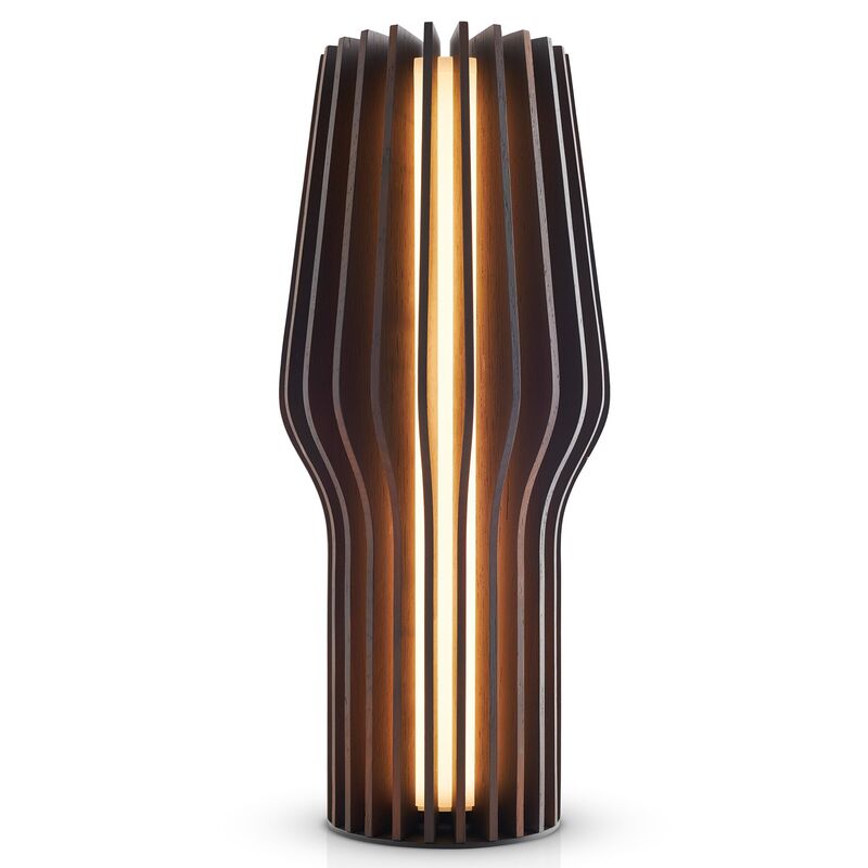 Radiant lampe, røget eg