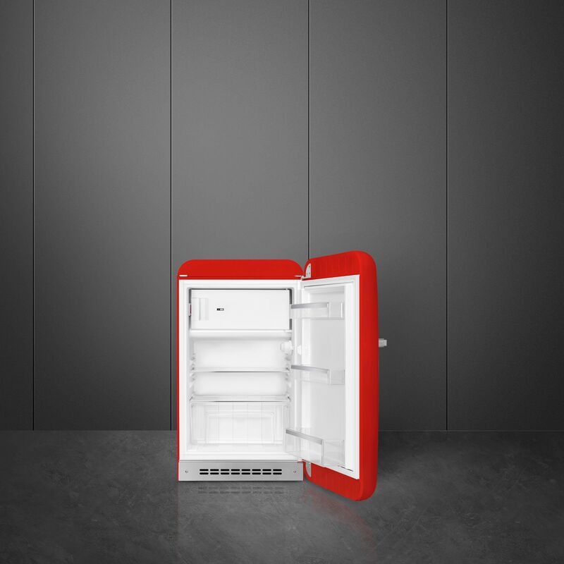 FAB10ROR6 kylskåp med frysfack, röd