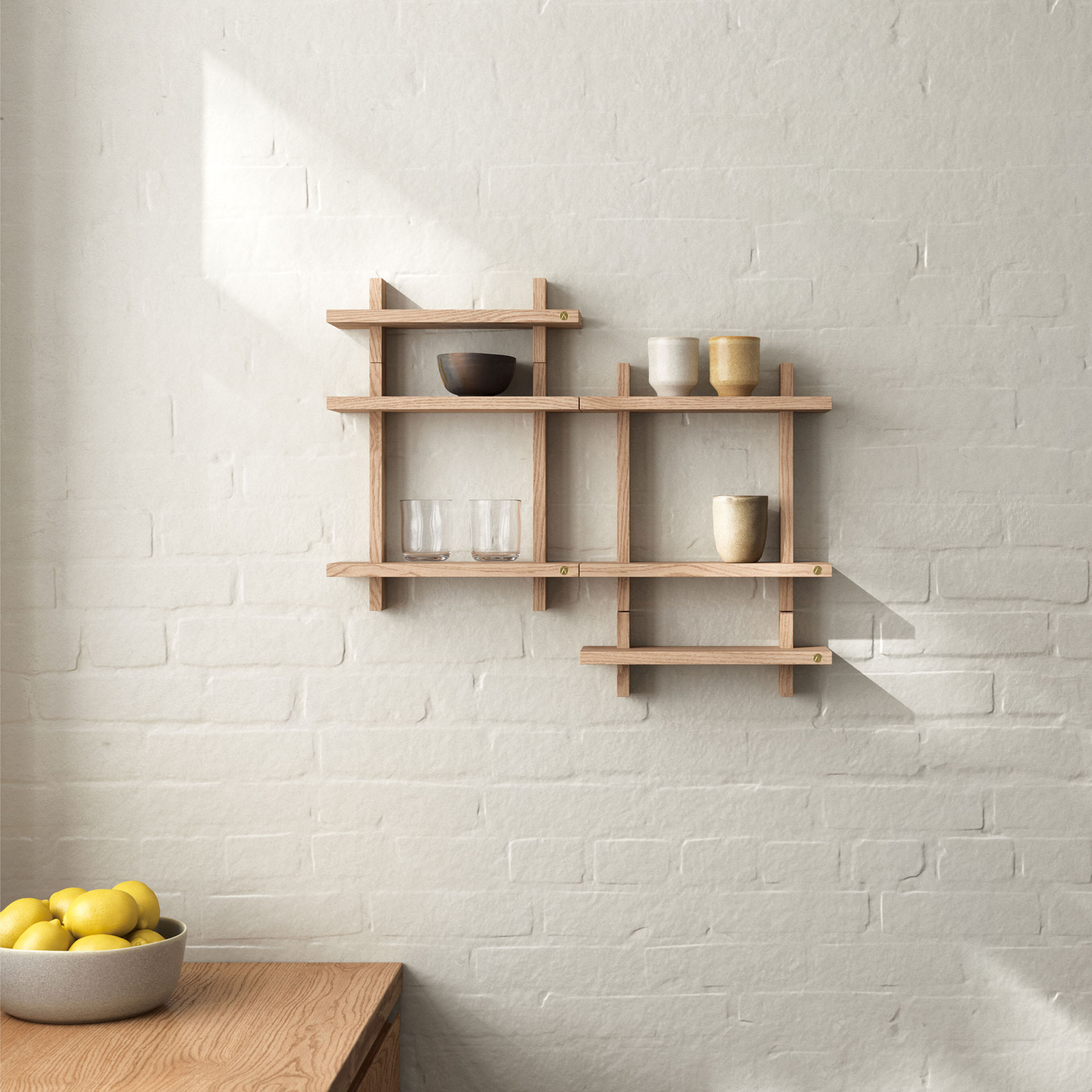 Treat hylle small 34 × 12 cm, eik