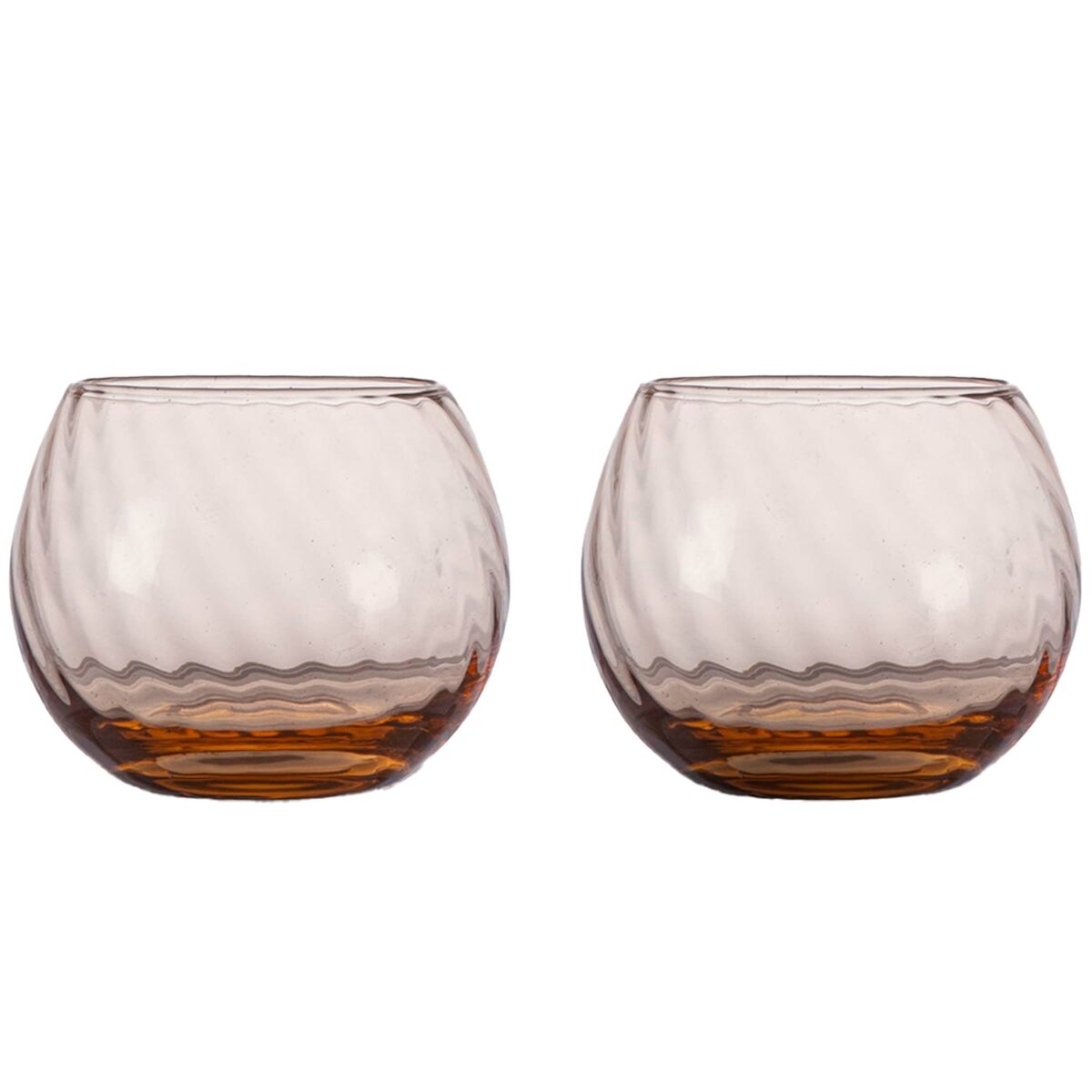 Opacity vandglas 22 cl, peach, 2-pack