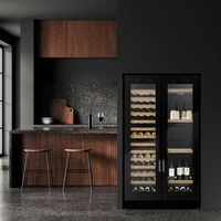 674 WineChef Duo viinikaappi 122 pulloa, musta