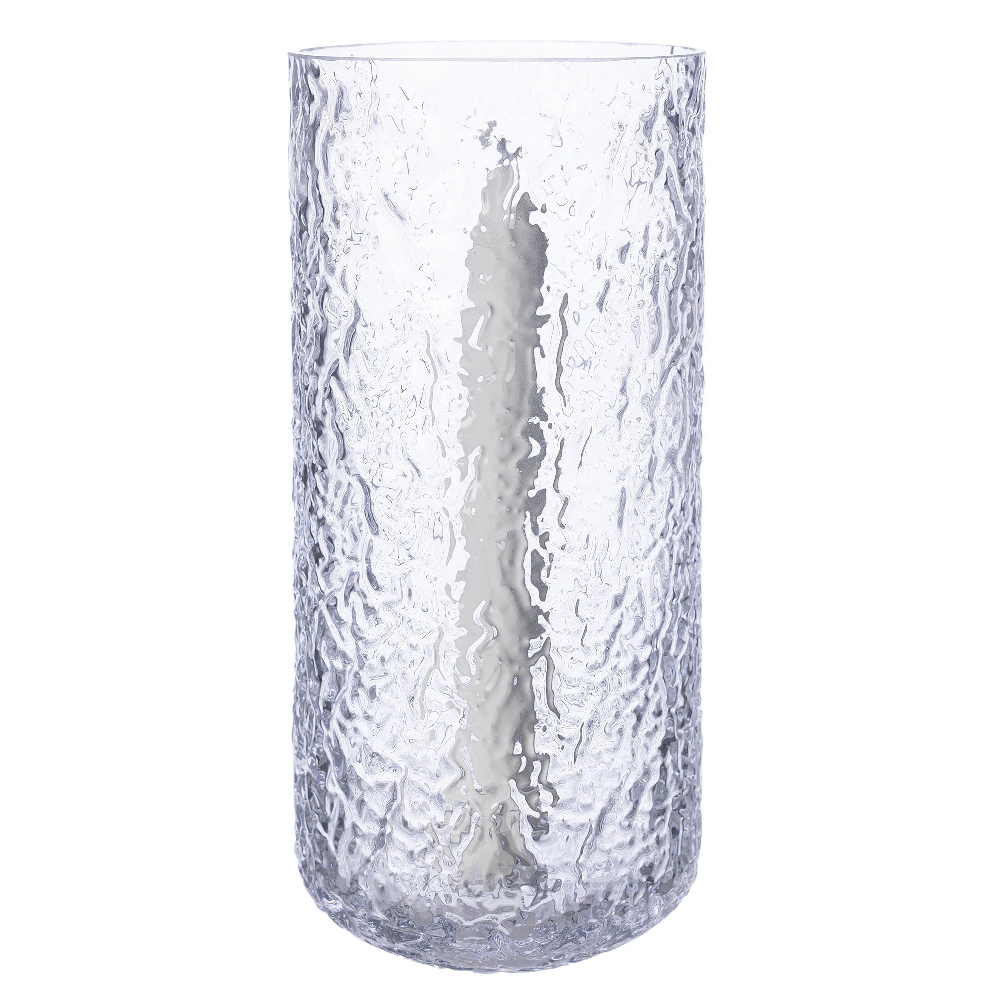 Lyslykt 25 cm, mønstret glass