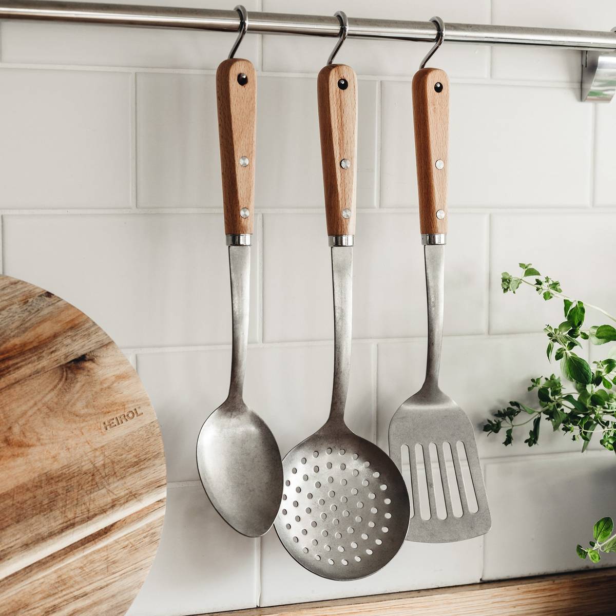 Rostfritt stål serveringssked