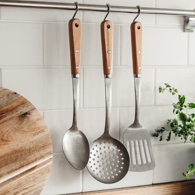 Rustfrit stål serveringsske