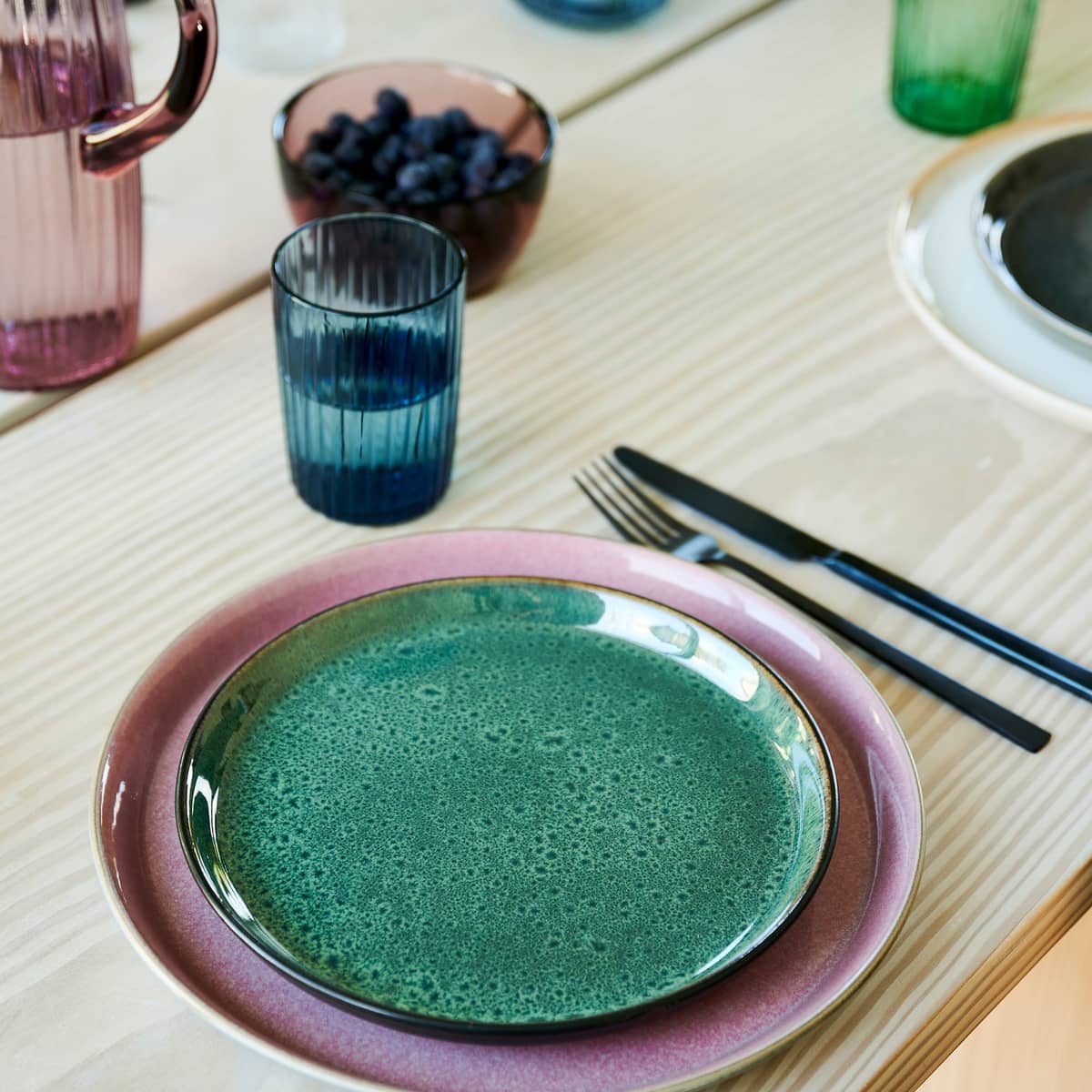 Gastro Tallerken 21 cm, grøn/sort