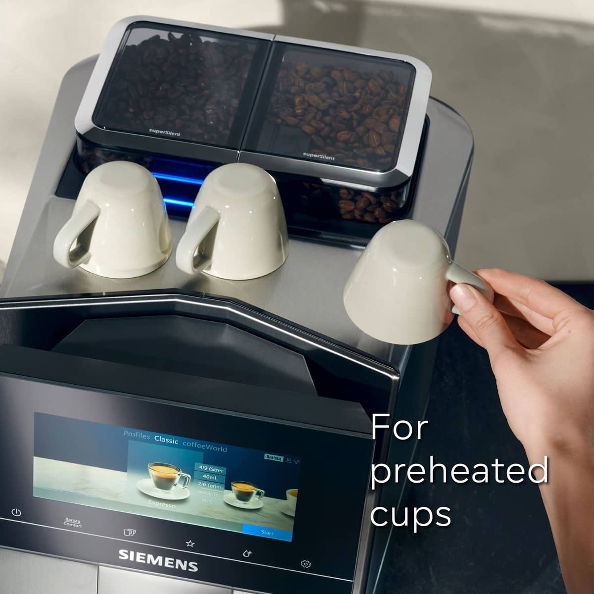 EQ900 Täysautomaattinen espressokeitin, ruostumaton teräs