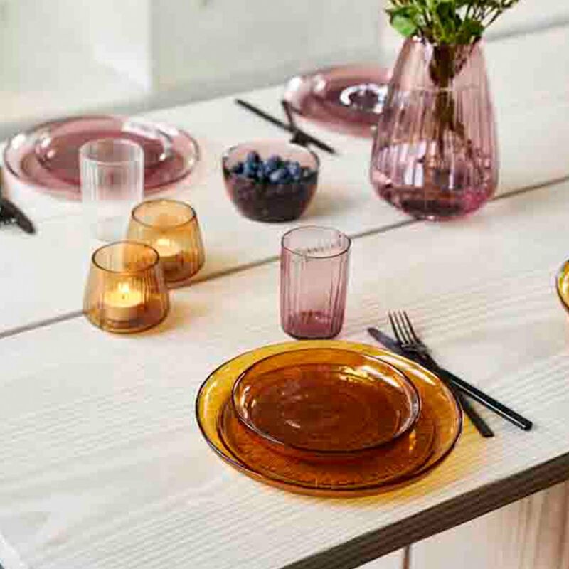 glastallrik 18 cm, bärnsten