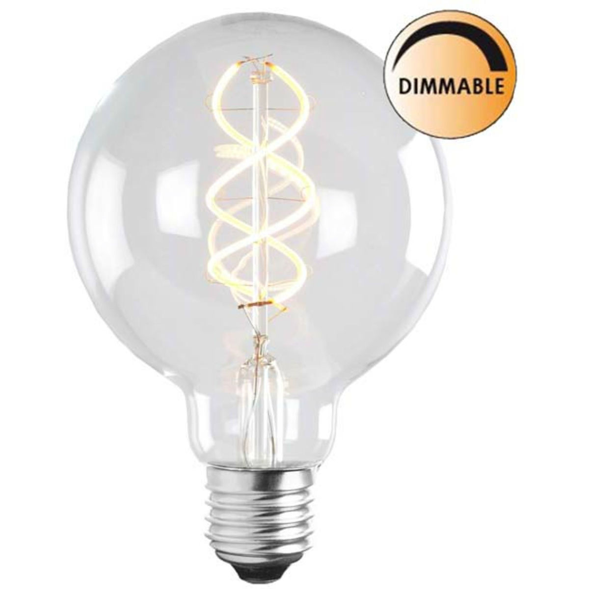 LED pære klar 10 cm.