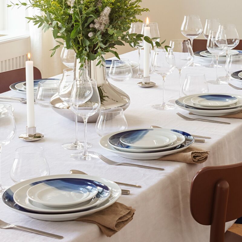 Koppel Dekor tallerken 16 cm, hvid/blå