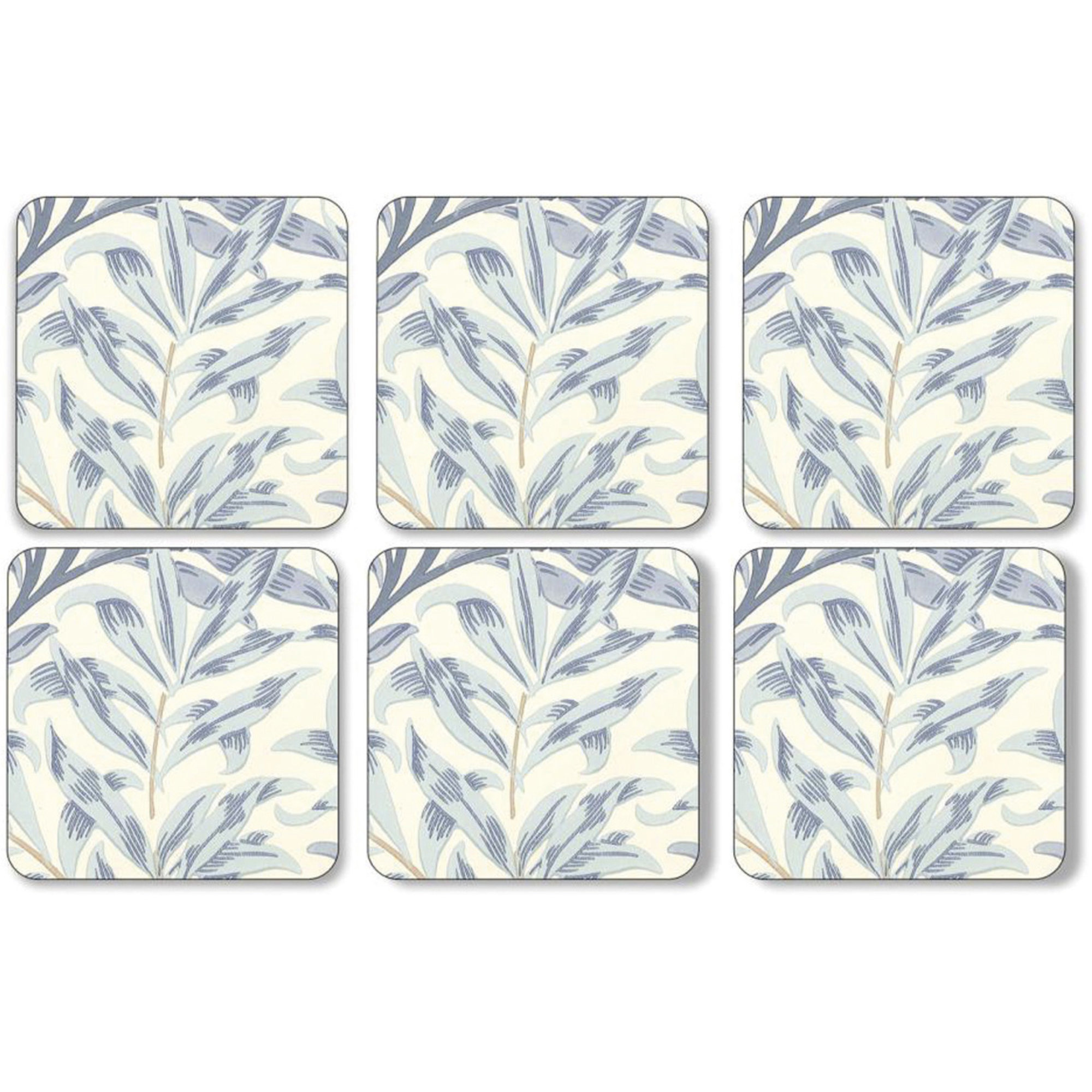 Produktfoto för Pimpernel Willow Bough Blå Glasunderlägg 6-pack