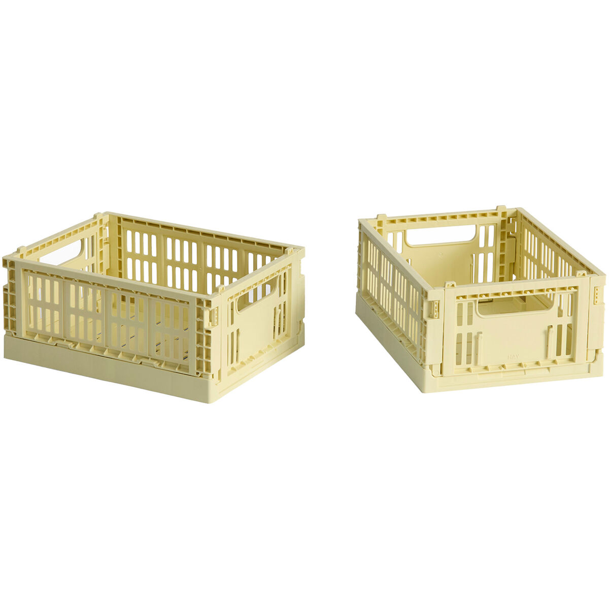 HAY Colour Crate Mini oppbevaringsbokser 2 stk, light yellow
