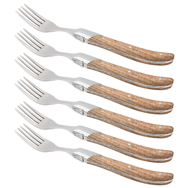 Gaffelsett i gaveeske 6 deler, eik