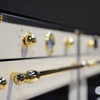 F609HEREKTAG Heritage indbygningsovn, 60 cm, elfenbenshvid/guld