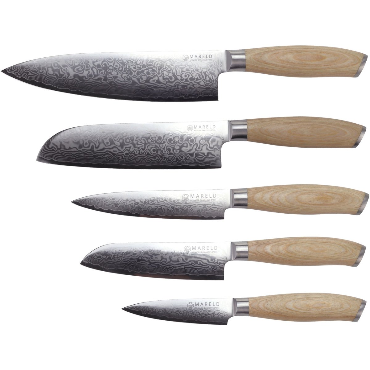 Akio knivsett med 5 kniver