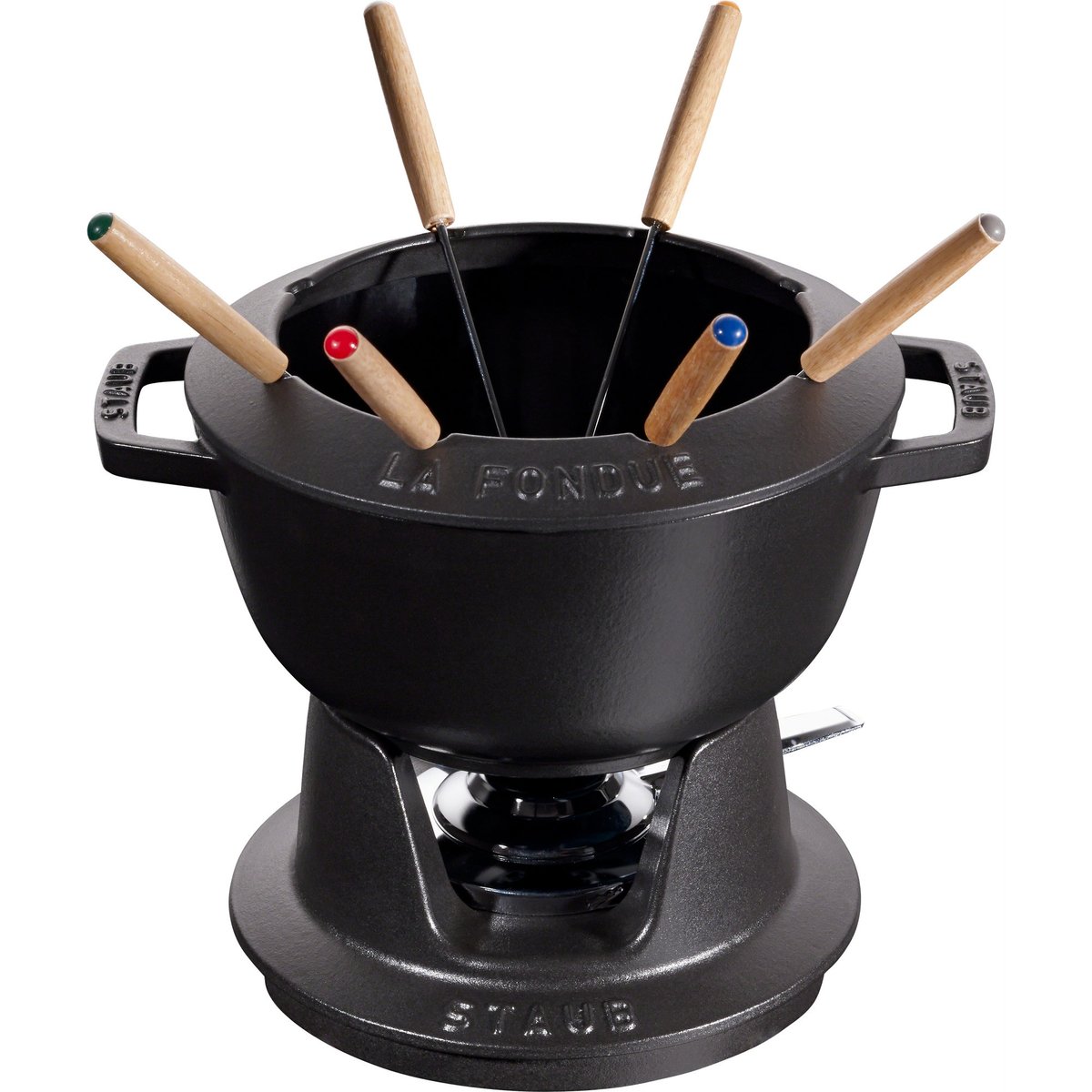 Fondue Sett 20 cm Svart med Blank Innside