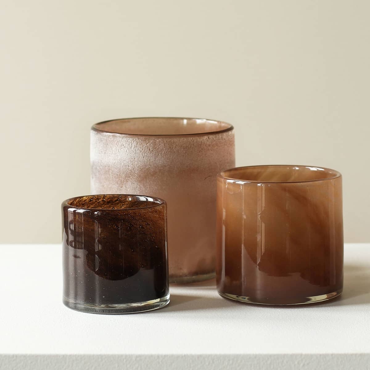 Lyric & Frost telysholdere, 3 stk, brown