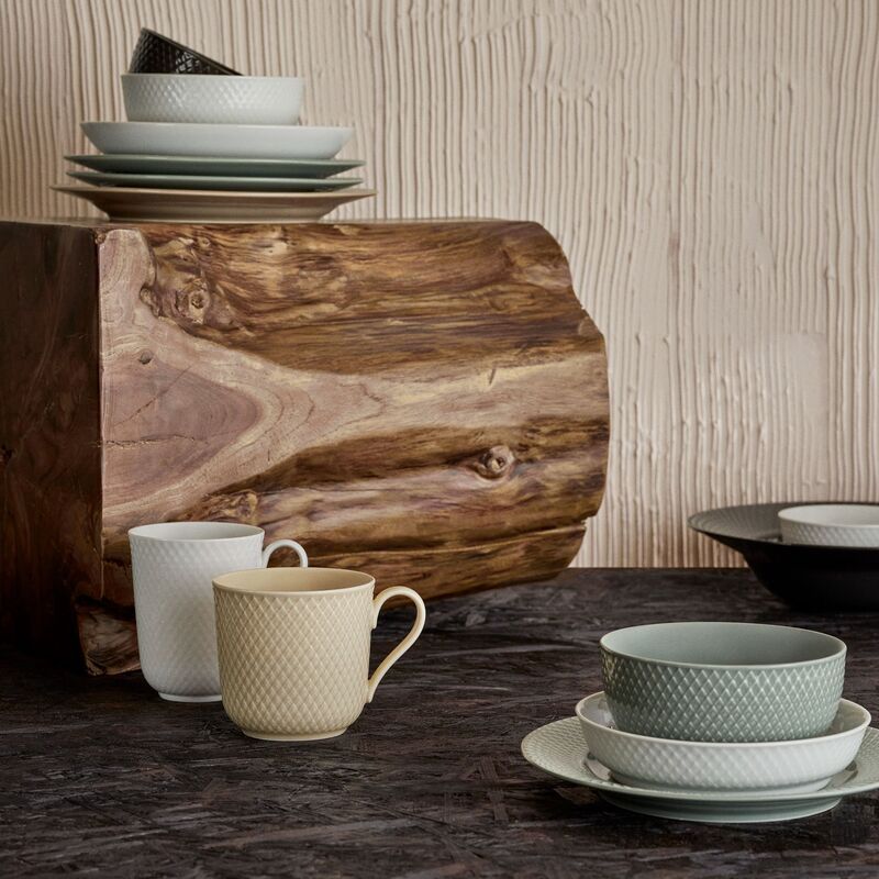 Rhombe dyp tallerken 20 cm, hvit