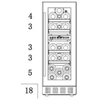 Arctic Collection 30D inbyggbart vinskåp 18 flaskor, svart