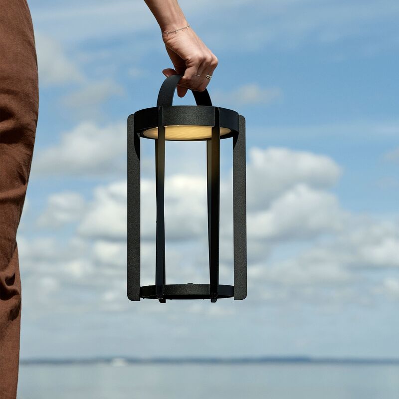 Firefly LED-lanterne, svart aluminium