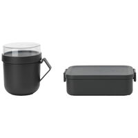 Make & Take lunsjsett 2 deler, mørkegrå