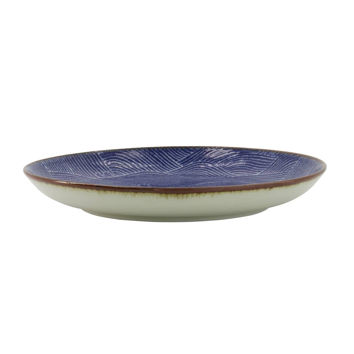 Seigaiha Blue tallerken, 21.5