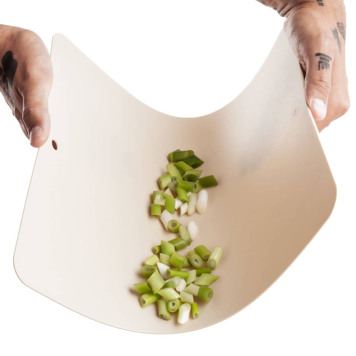 Kätevä leikkuulauta biomuovia, 2-pakkaus, beige/harmaa