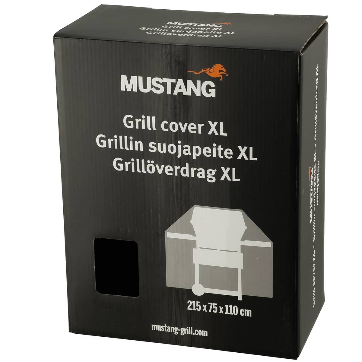 Grillöverdrag XL 215 x 75 x 110 cm, svart