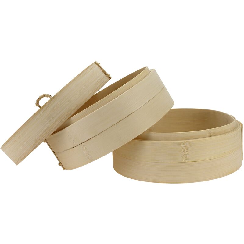 Höyrykeitin bambu 20 cm, 2-kerroksinen kannella